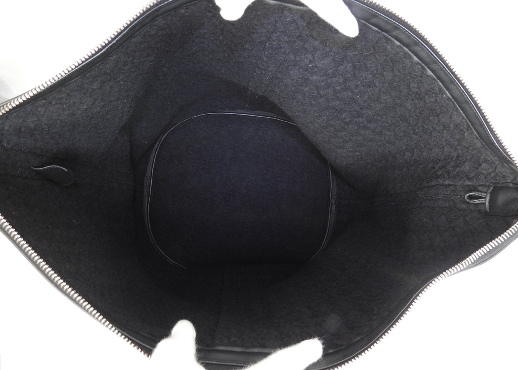 Bottega Veneta Borsa tote oversize con tracolla, motivo Intrecciato, in pelle nera, borsa a mano da uomo, in ottimo stato @IC 2