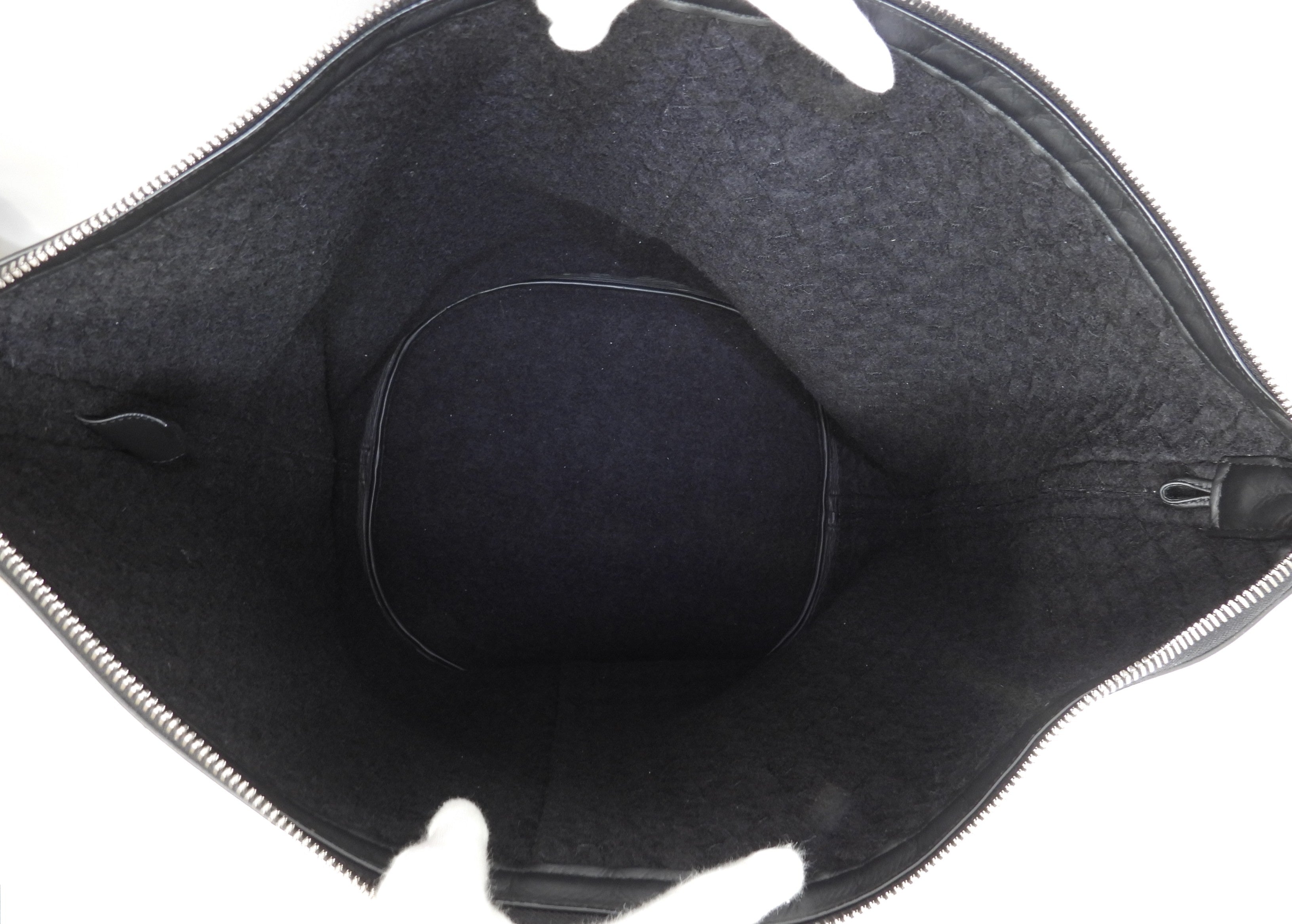 Bottega Veneta Borsa tote oversize con tracolla, motivo Intrecciato, in pelle nera, borsa a mano da uomo, in ottimo stato @IC 2