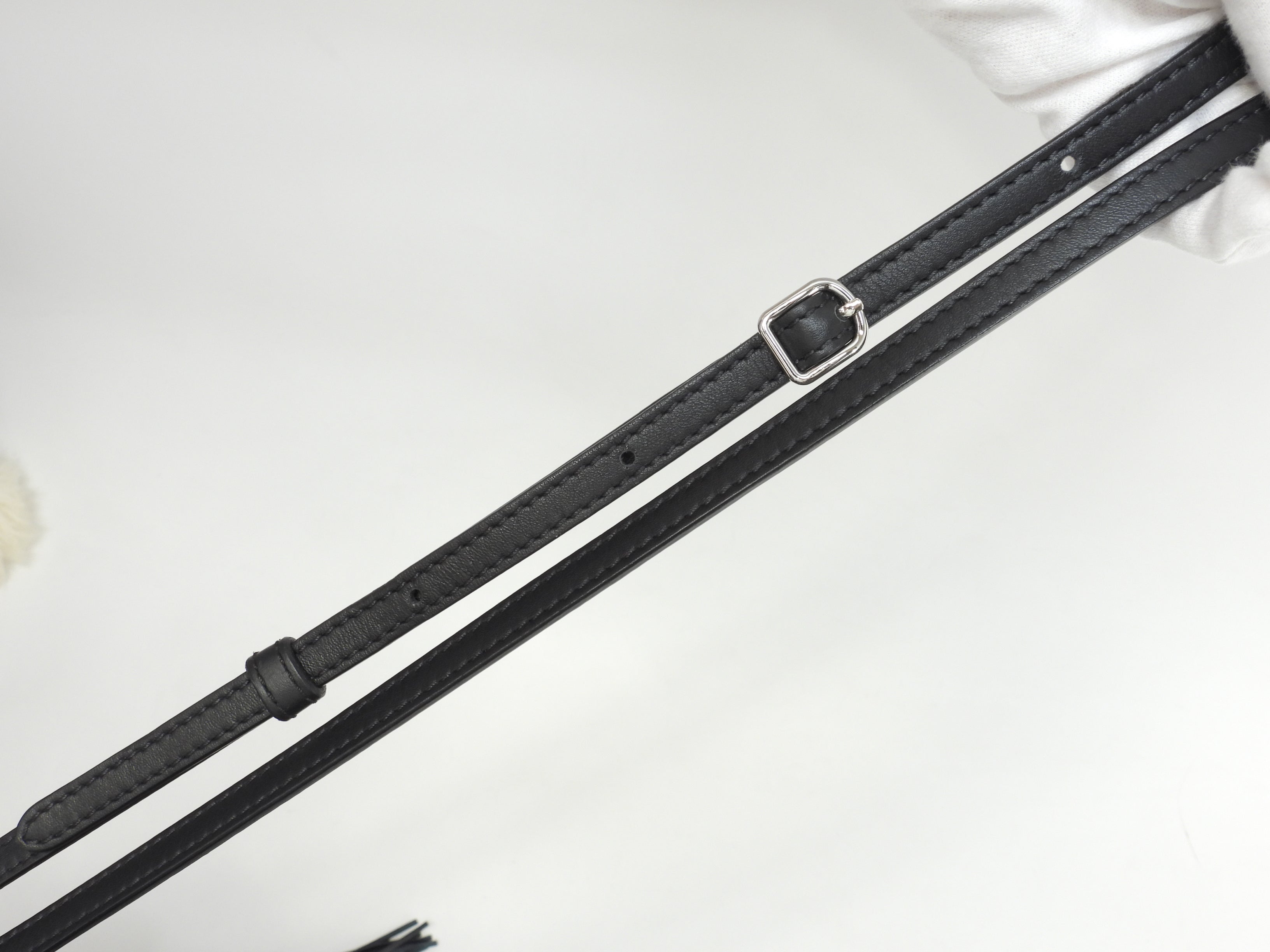 J&Mdavidson カーニバルミニ フリンジ レザー黒 ポシェット 2Wayハンドバッグ 極美品@ 7
