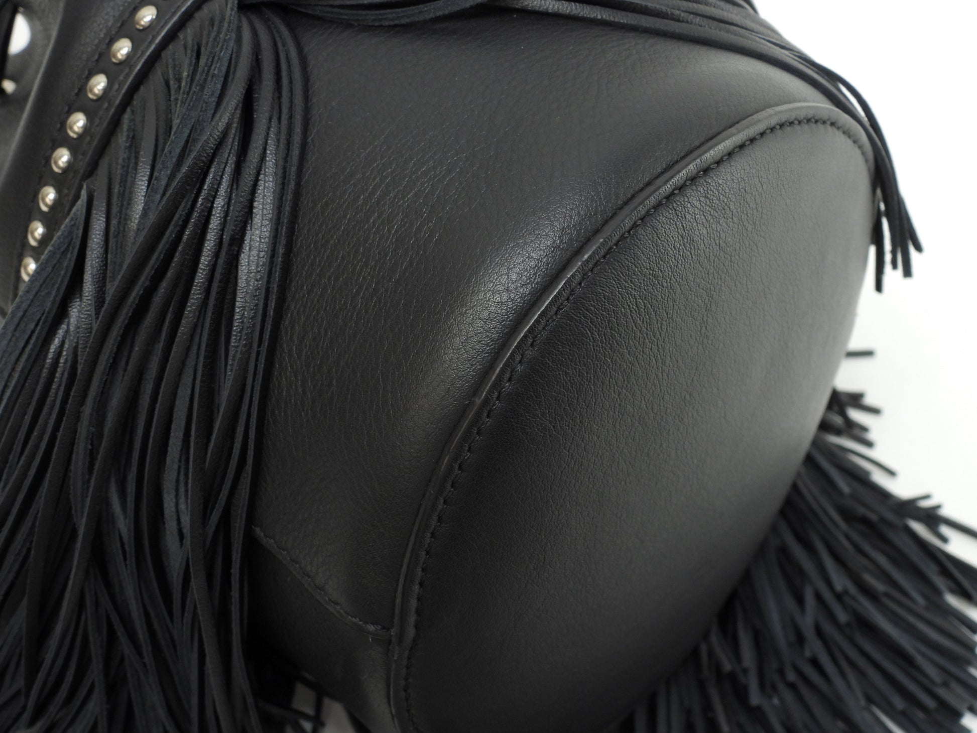 J&Mdavidson カーニバルミニ フリンジ レザー黒 ポシェット 2Wayハンドバッグ 極美品@ 7
