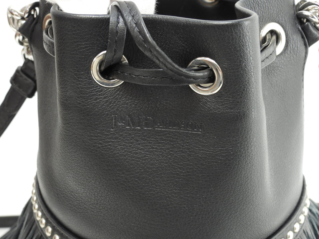 J&Mdavidson カーニバルミニ フリンジ レザー黒 ポシェット 2Wayハンドバッグ 極美品@ 7