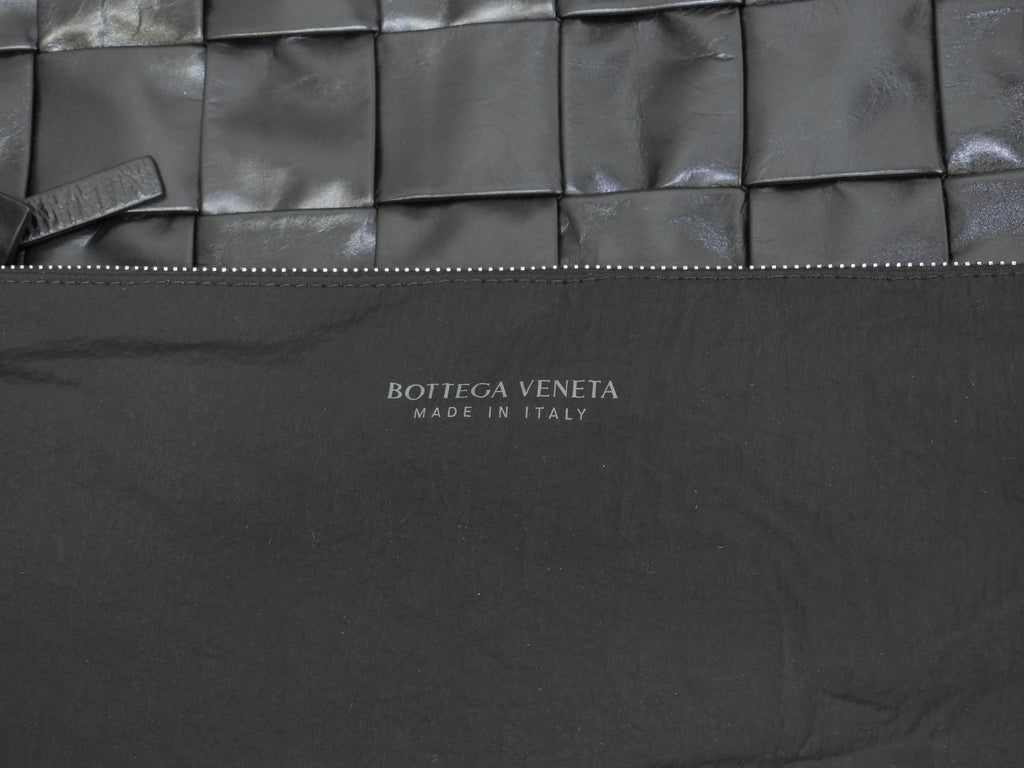 Bottega Veneta Borsa tote da uomo grande Cassette in pelle nera Borsa a tracolla verticale Ottime condizioni@B09253579C