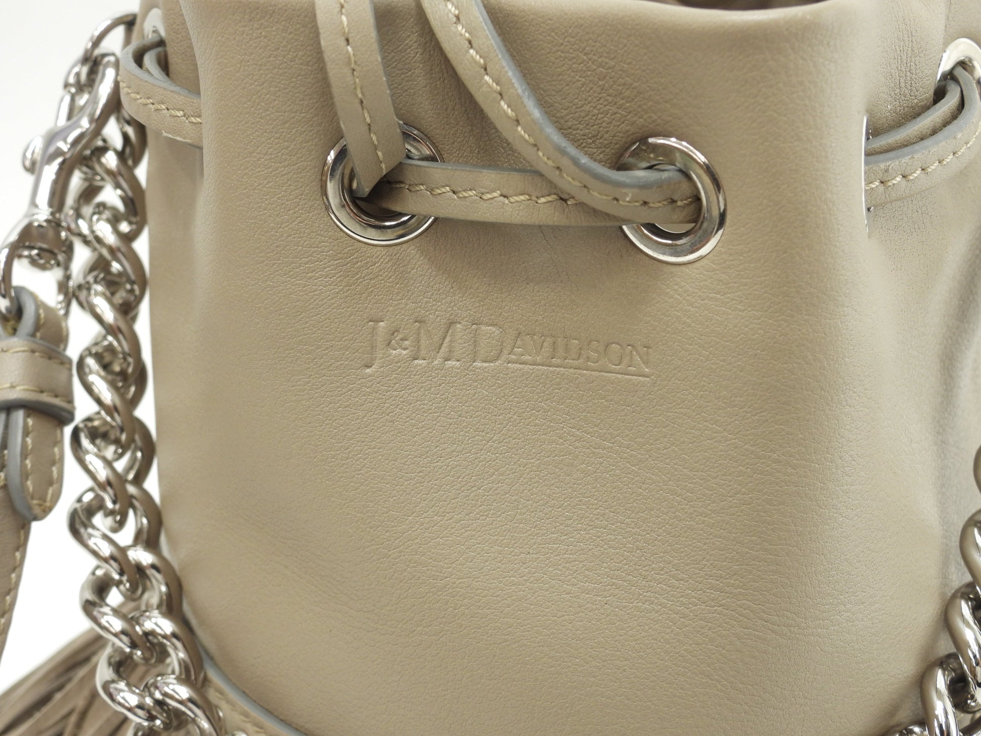 J&Mdavidson カーニバルミニ フリンジ レザー灰 ポシェット 2Wayハンドバッグ 極美品@TBJ