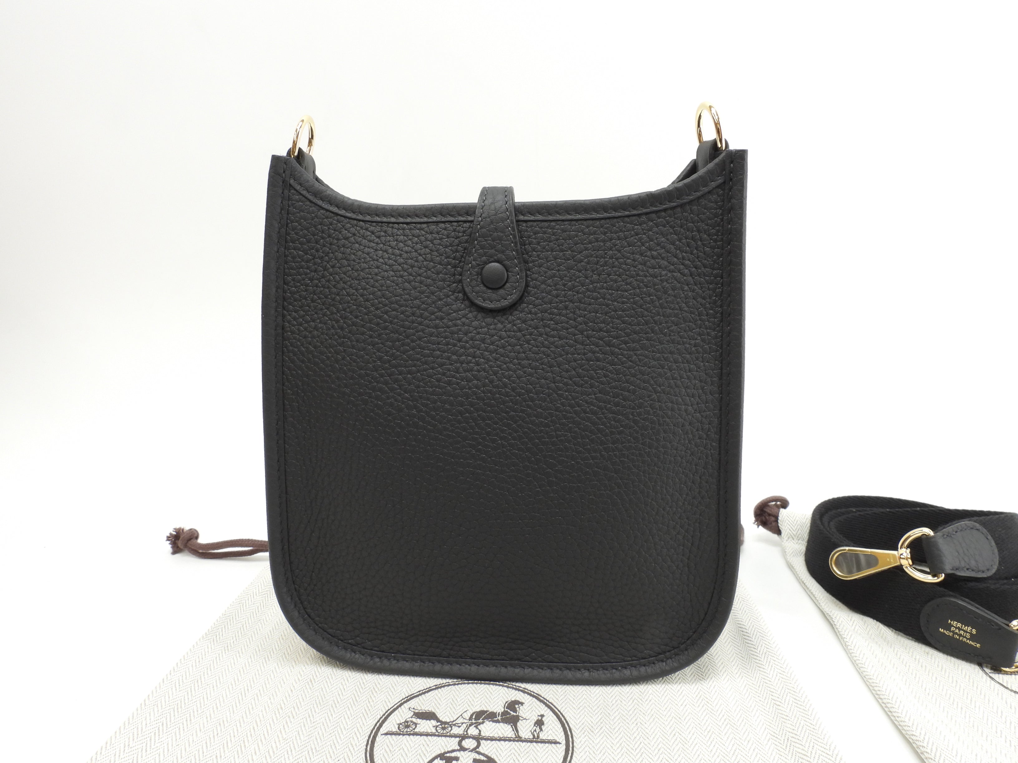 エルメス エヴリンTPM トリヨンクレマンス 黒 ポシェットバッグ ゴールド金具 新品@K