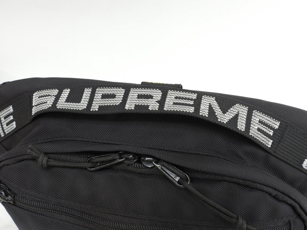 シュプリーム ボディバッグ Supremeロゴ ナイロン黒 バムバッグ ハンドバッグ 美品@ 6