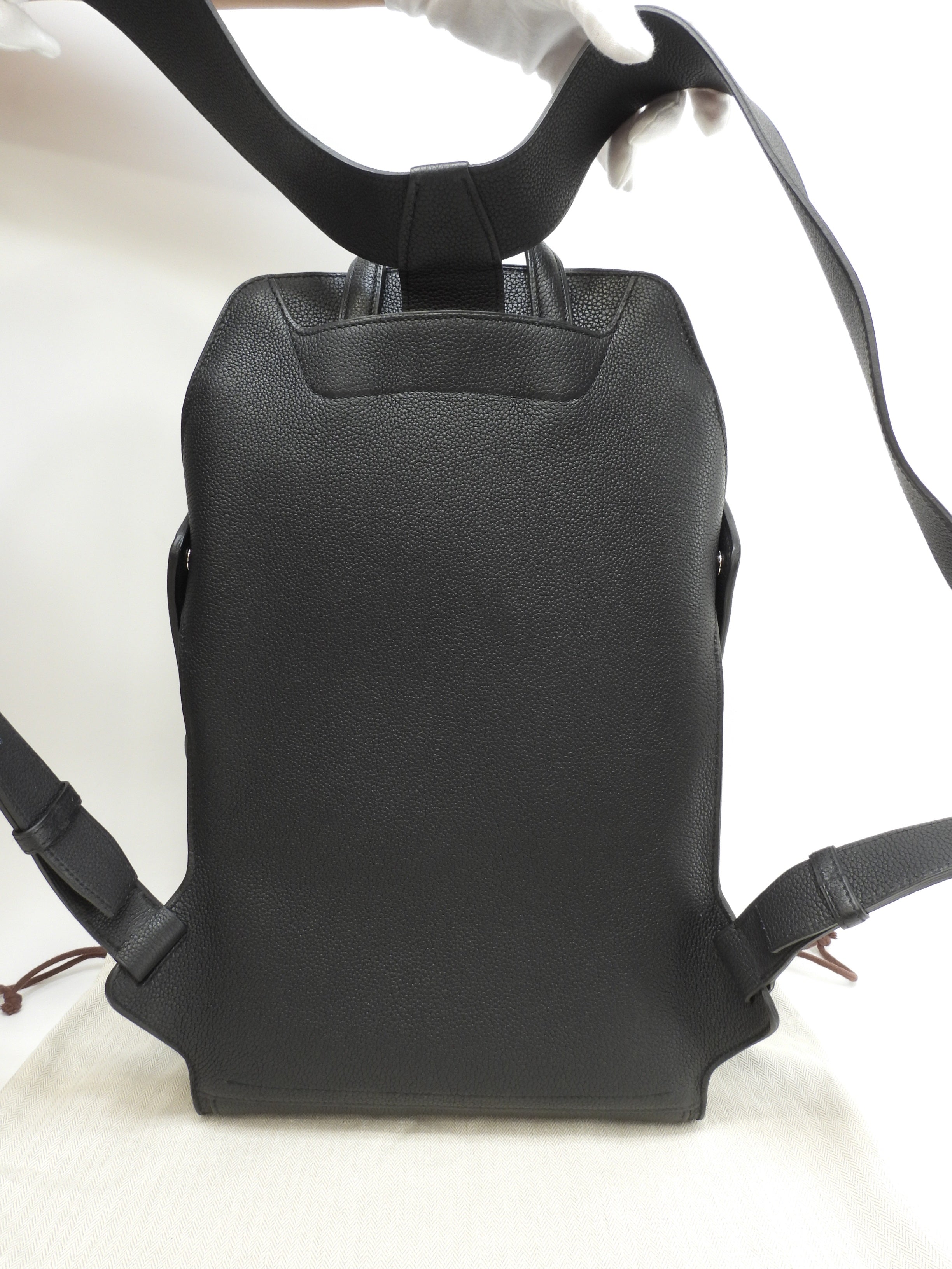 エルメス バックパック シティ トリヨンクレマンス黒 シルバ―金具 リュックサック 新品同様@C