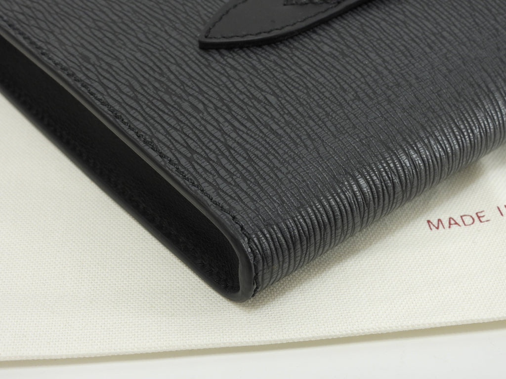 Salvatore Ferragamo Clutch Bag Pelle goffrata grigio scuro Porta documenti Nuovo@FZ24-0480 2