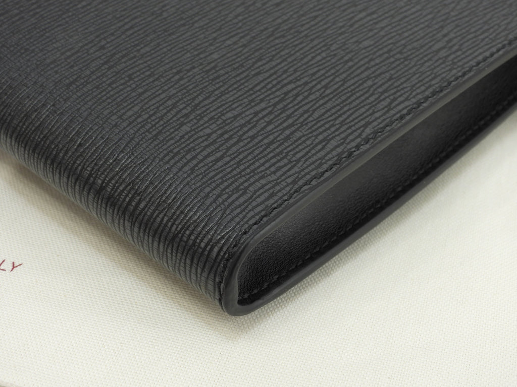 Salvatore Ferragamo Clutch Bag Pelle goffrata grigio scuro Porta documenti Nuovo@FZ24-0480 2