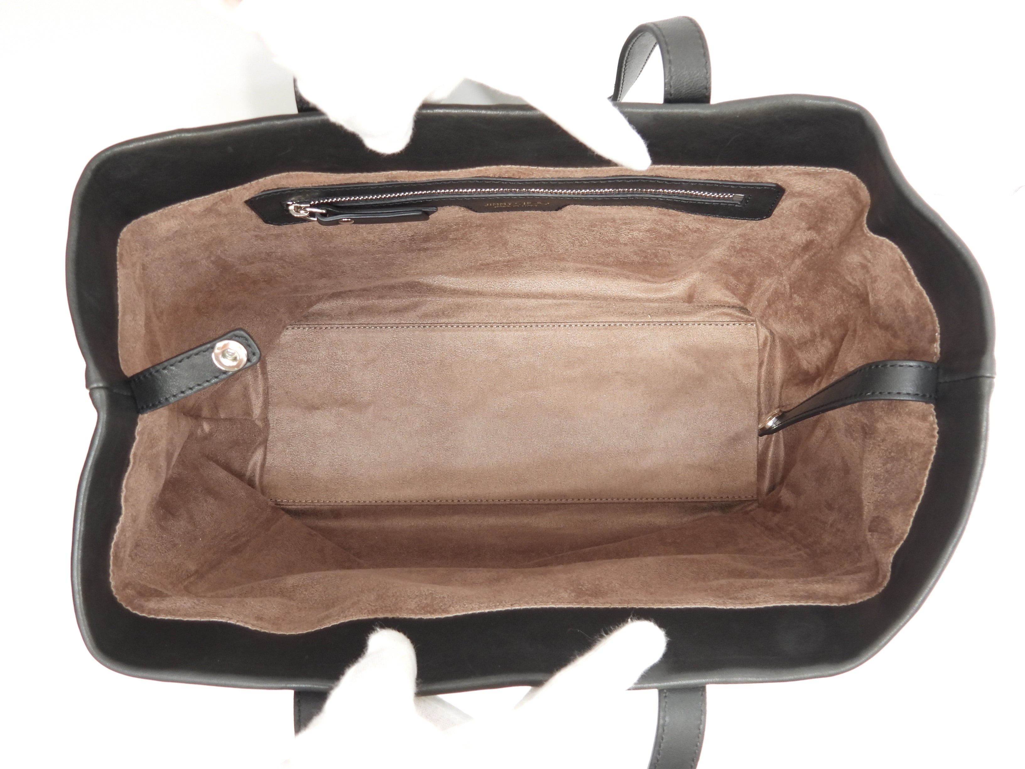 Jimmy Choo Sofia M borsa tote/a tracolla in pelle nera con borchie a stella argentate @WX4TQ6