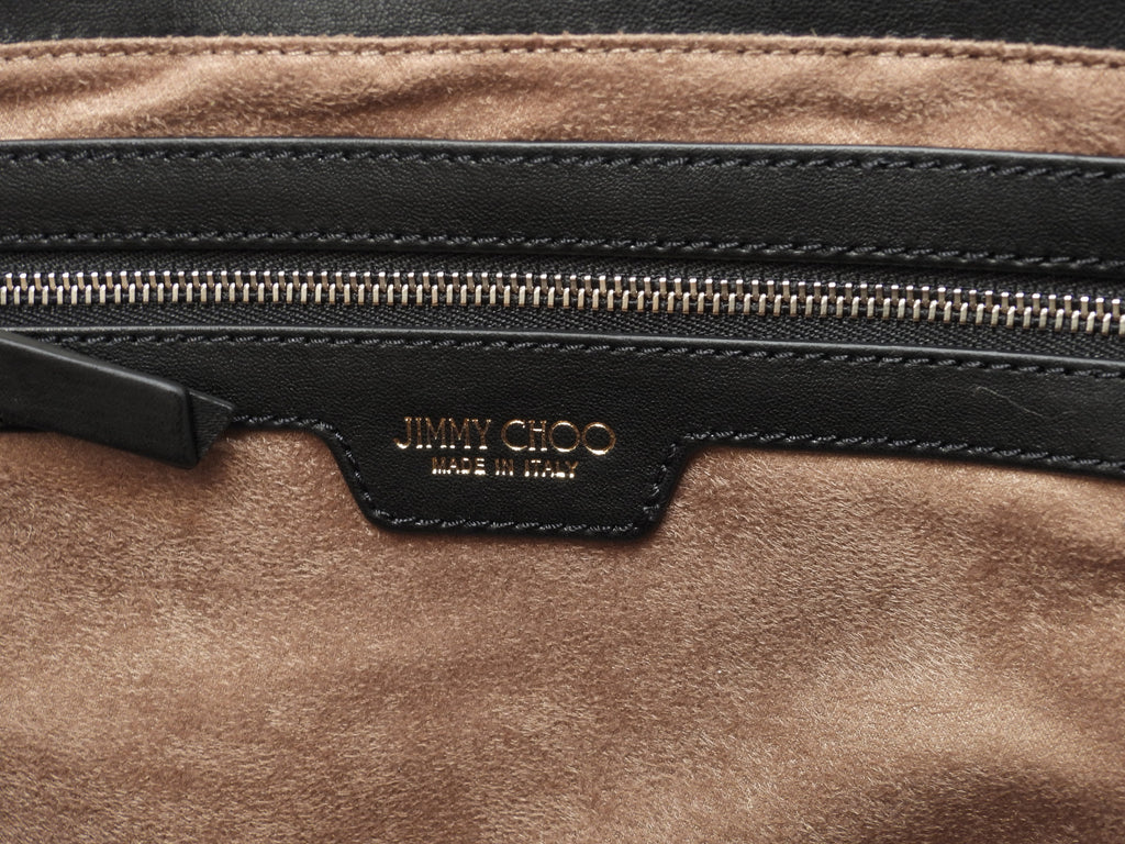 Jimmy Choo Sofia M borsa tote/a tracolla in pelle nera con borchie a stella argentate @WX4TQ6