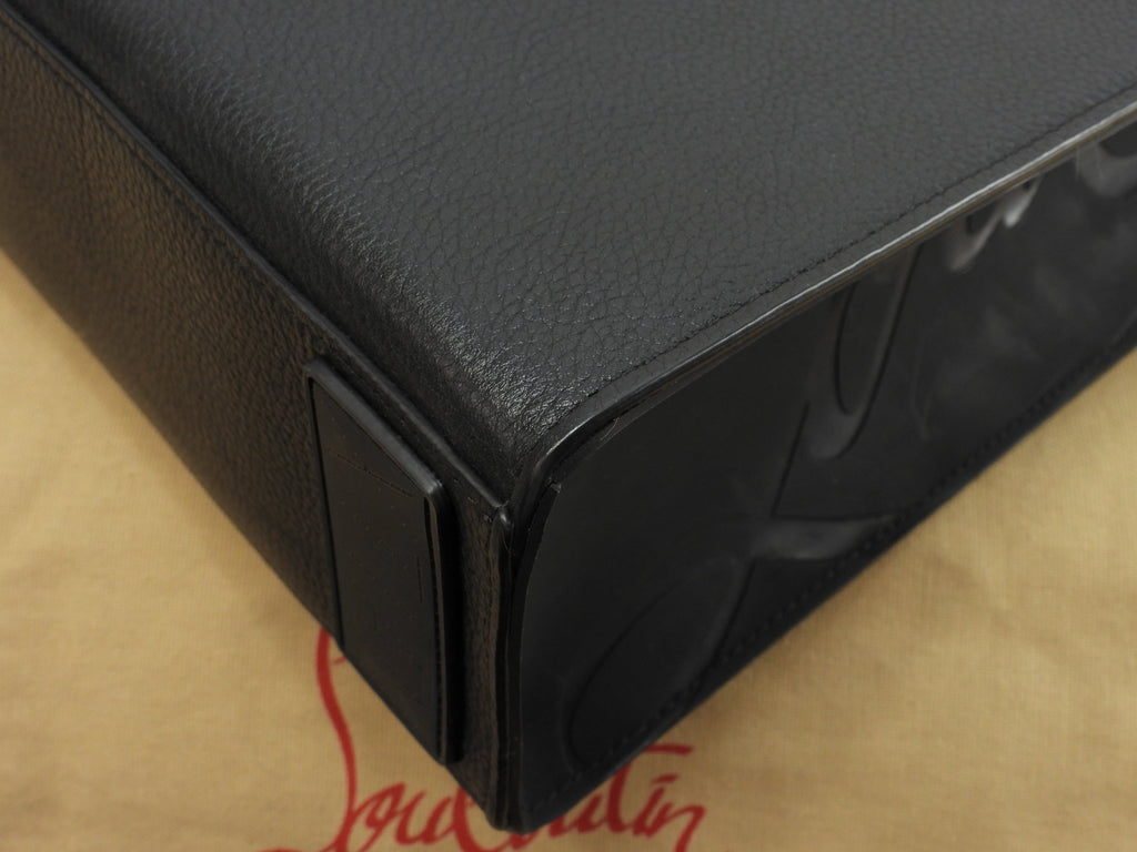 Christian Louboutin borsa tote Ruistote in pelle nera con tracolla, come nuova @ 2