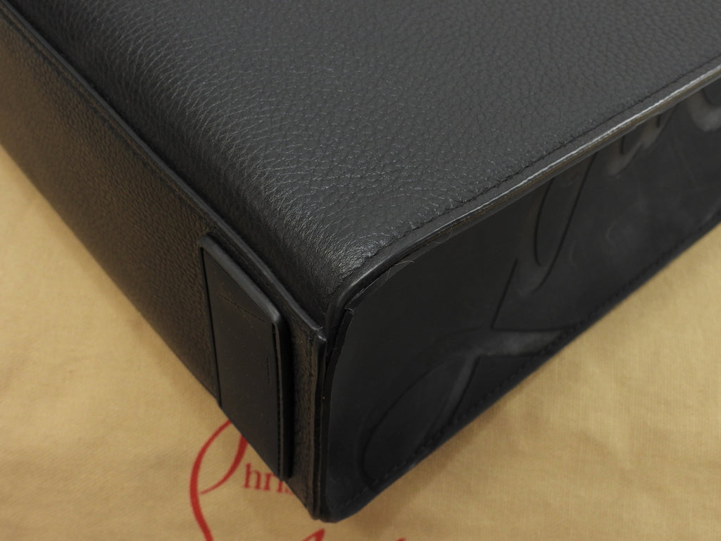 Christian Louboutin borsa tote Ruistote in pelle nera con tracolla, come nuova @ 2
