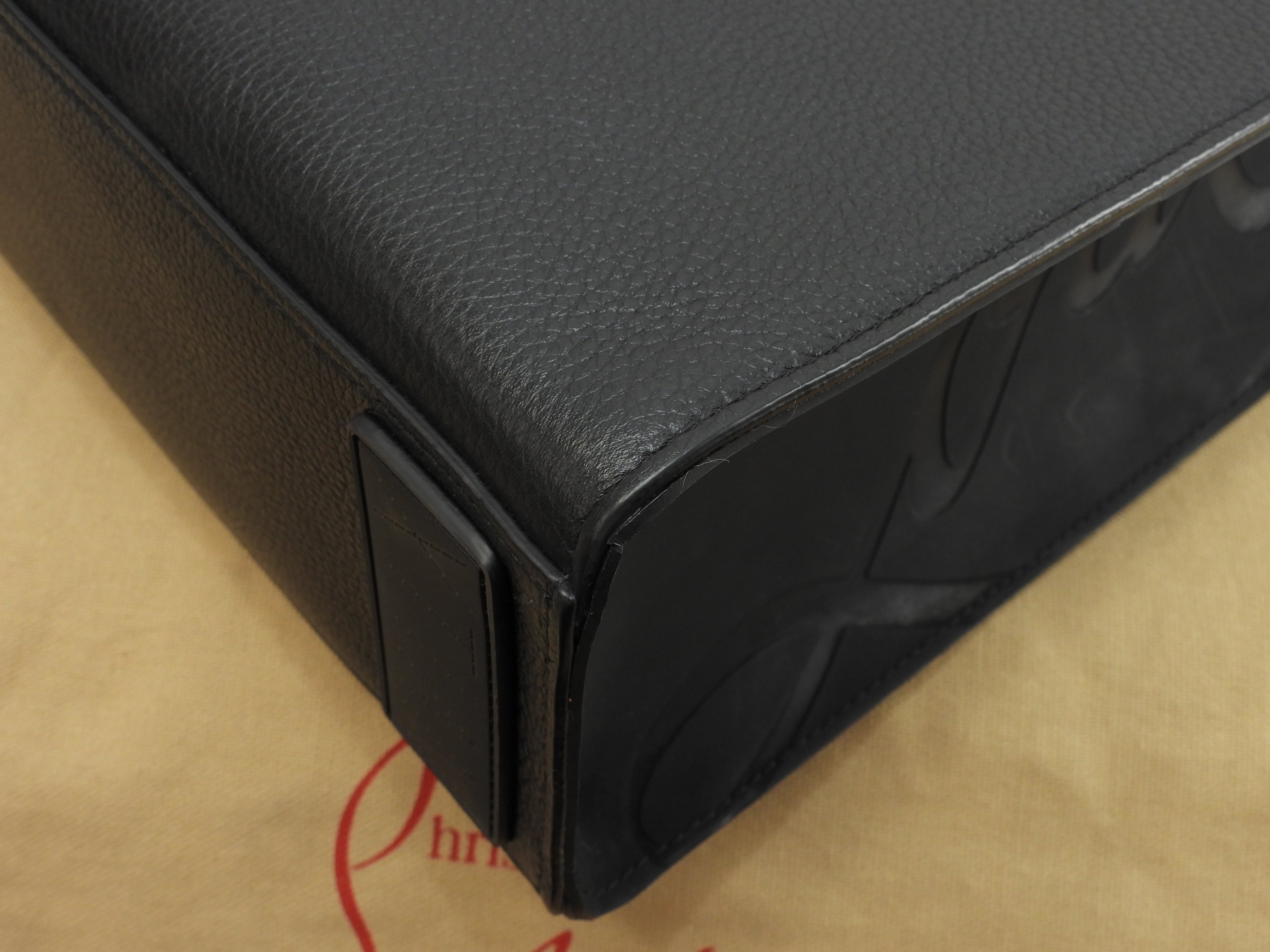 Christian Louboutin borsa tote Ruistote in pelle nera con tracolla, come nuova @ 2
