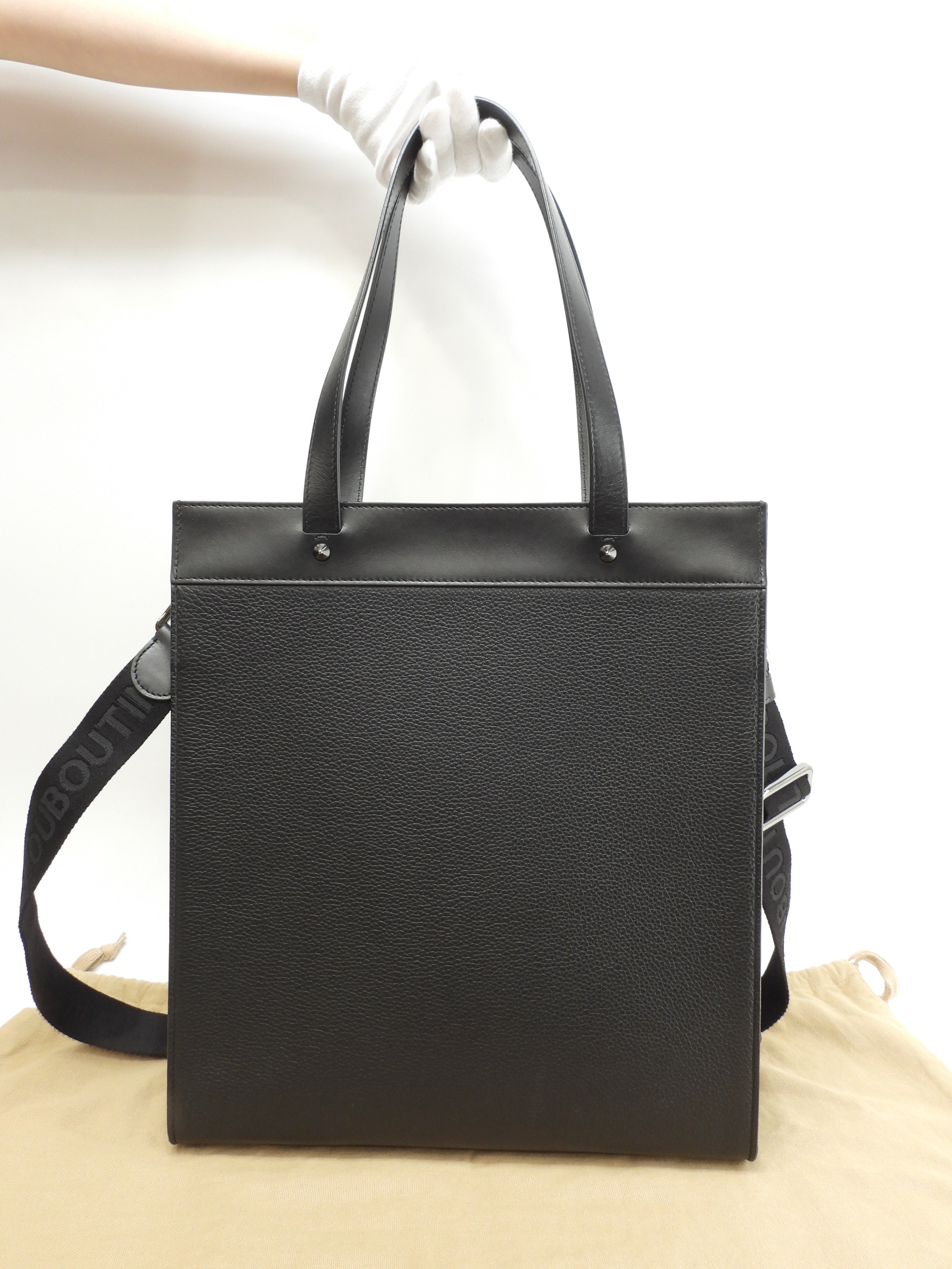 Christian Louboutin borsa tote Ruistote in pelle nera con tracolla, come nuova @ 2