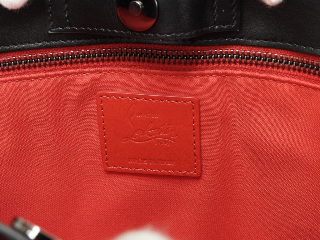 Christian Louboutin borsa tote Ruistote in pelle nera con tracolla, come nuova @ 2