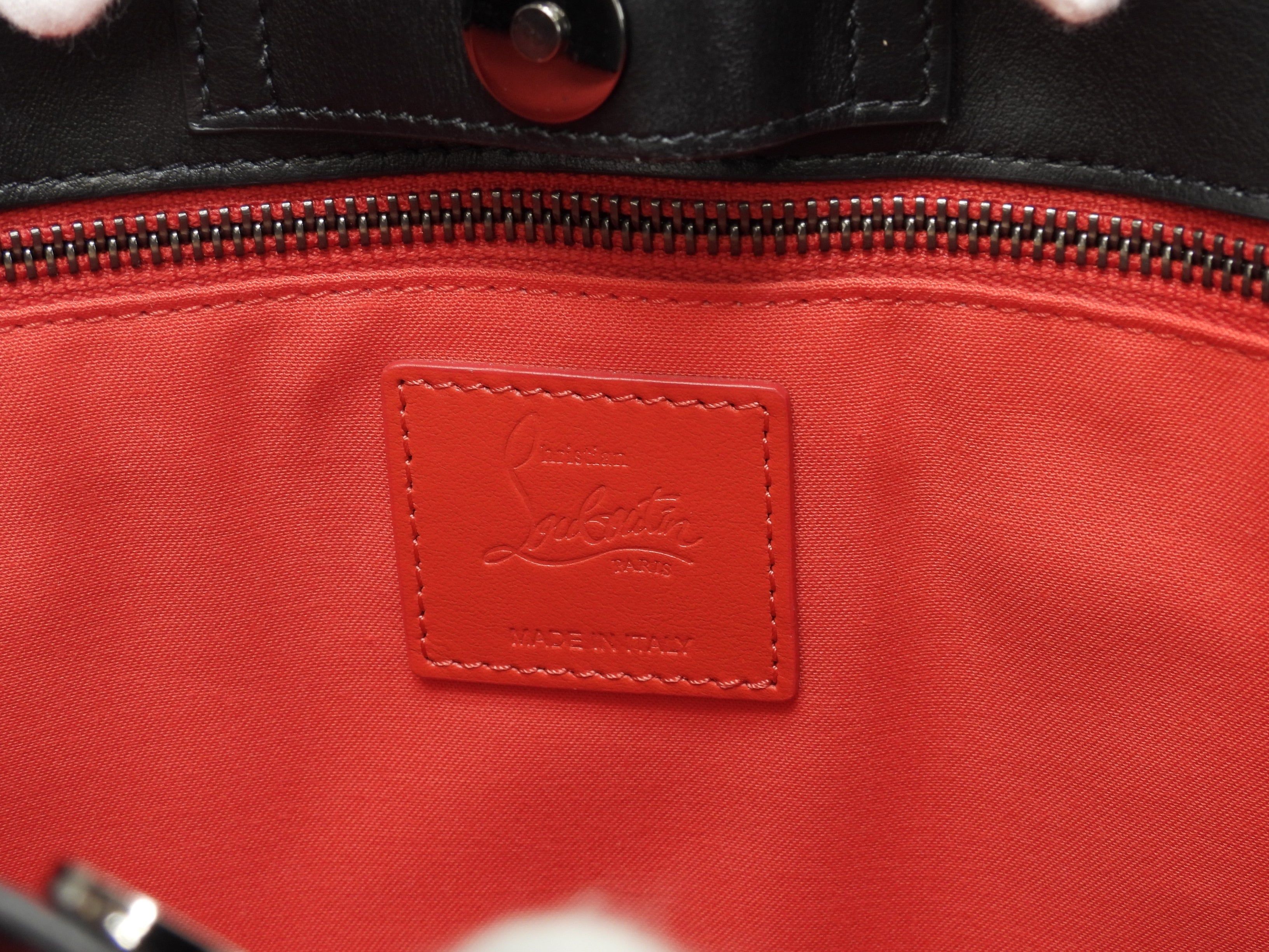 Christian Louboutin borsa tote Ruistote in pelle nera con tracolla, come nuova @ 2