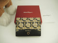 Salvatore Ferragamo Portafoglio compatto Gancini PVC pelle/beige nero Nuova @ 20