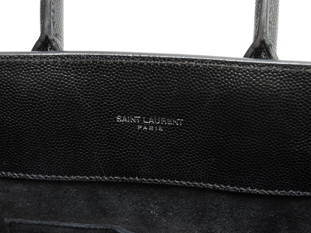 Saint Laurent Sac de Jour Nano con borchie in pelle nera, mini borsa a mano, pochette YSL, ottime condizioni @ 73