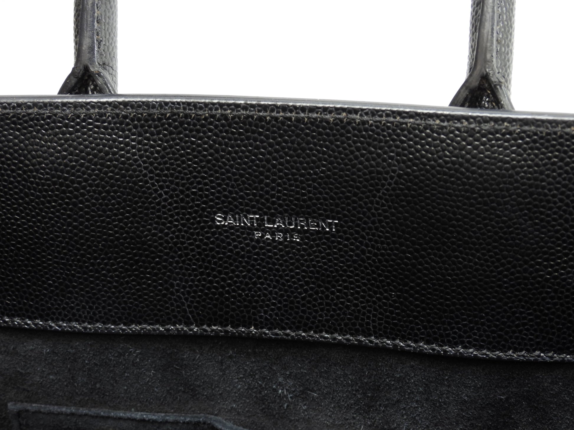 サンローラン サックドジュールナノ スタッズ レザー黒 ミニハンドバッグ ポシェット YSL 美品@ 73