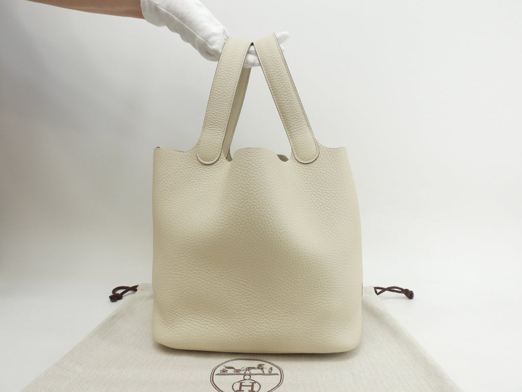 エルメス ピコタンロックMM トリヨンクレマンス クレ ハンドバッグ トートバッグ 美品@Z 5