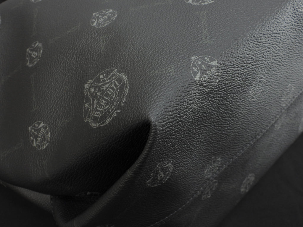 Berluti Pure Signature Borsa a tracolla shopping uomo in pelle scura e nera, condizioni eccellenti@U0211