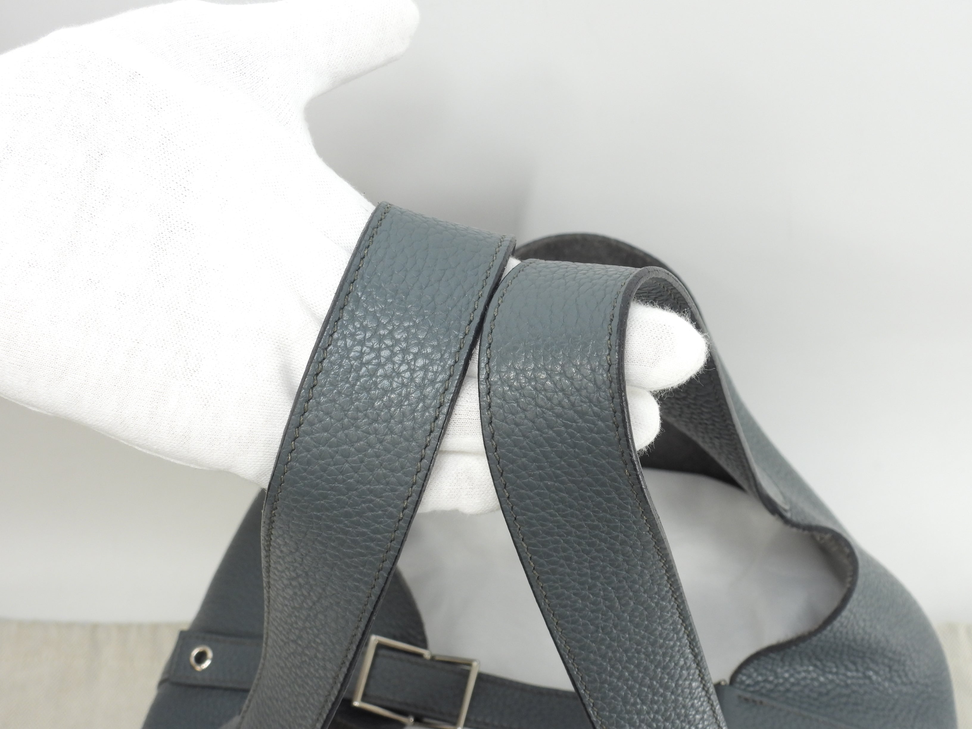 Hermès Picotin Lock GM Taurillon Clemence Bleu Orange Borsa a mano Borsa tote Ottime condizioni@T 4