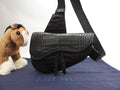 Christian Dior borsa a tracolla Saddle bag in pelle di coccodrillo nera, come nuova, @ 2