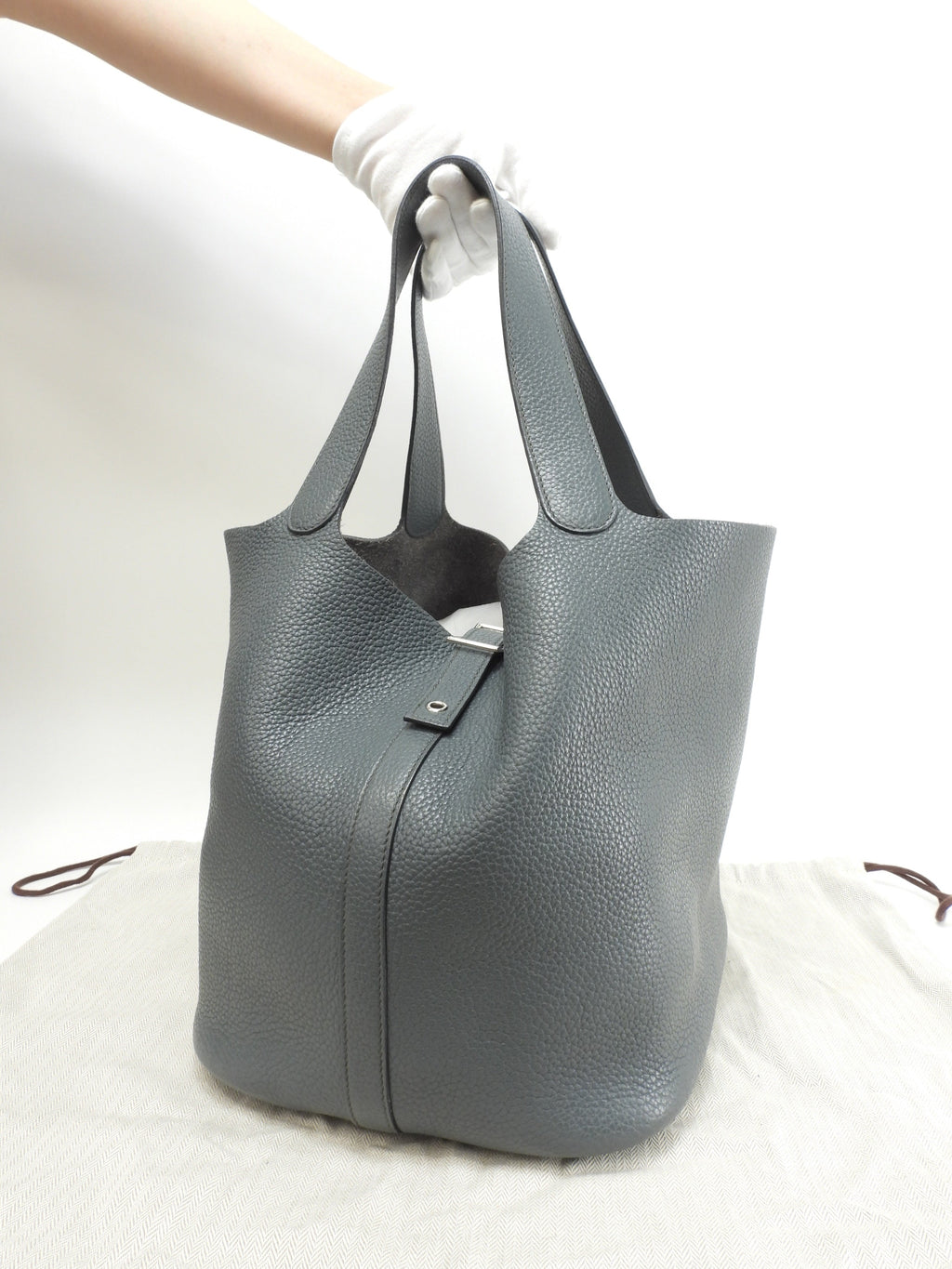 Hermès Picotin Lock GM Taurillon Clemence Bleu Orange Borsa a mano Borsa tote Ottime condizioni@T 4