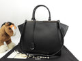 Fendi Trois Jour Borsa a mano in pelle nera con tracolla - Tote bag - Ottime condizioni @ 54