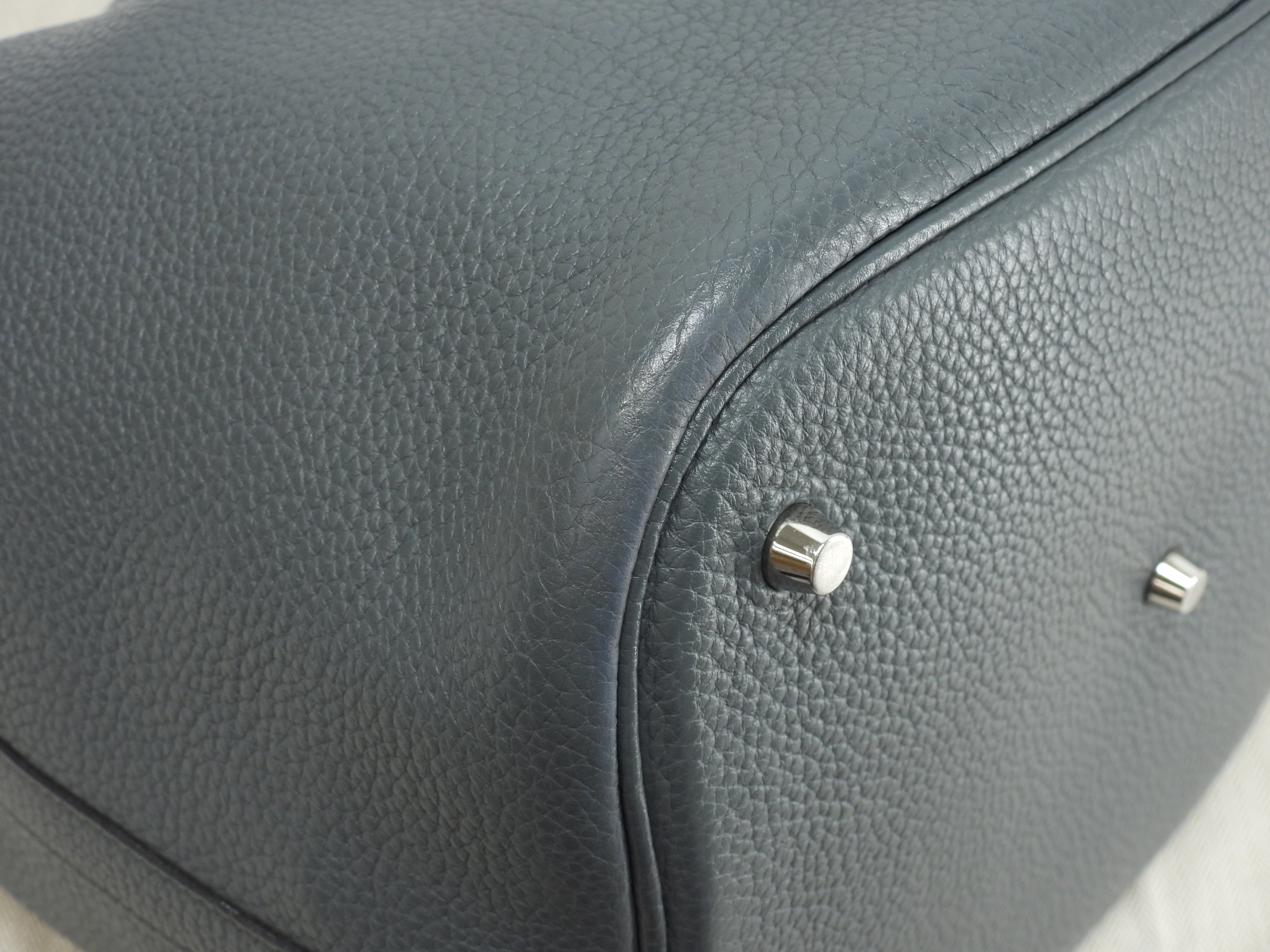 Hermès Picotin Lock GM Taurillon Clemence Bleu Orange Borsa a mano Borsa tote Ottime condizioni@T 4