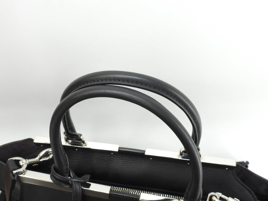 Fendi Trois Jour Borsa a mano in pelle nera con tracolla - Tote bag - Ottime condizioni @ 54