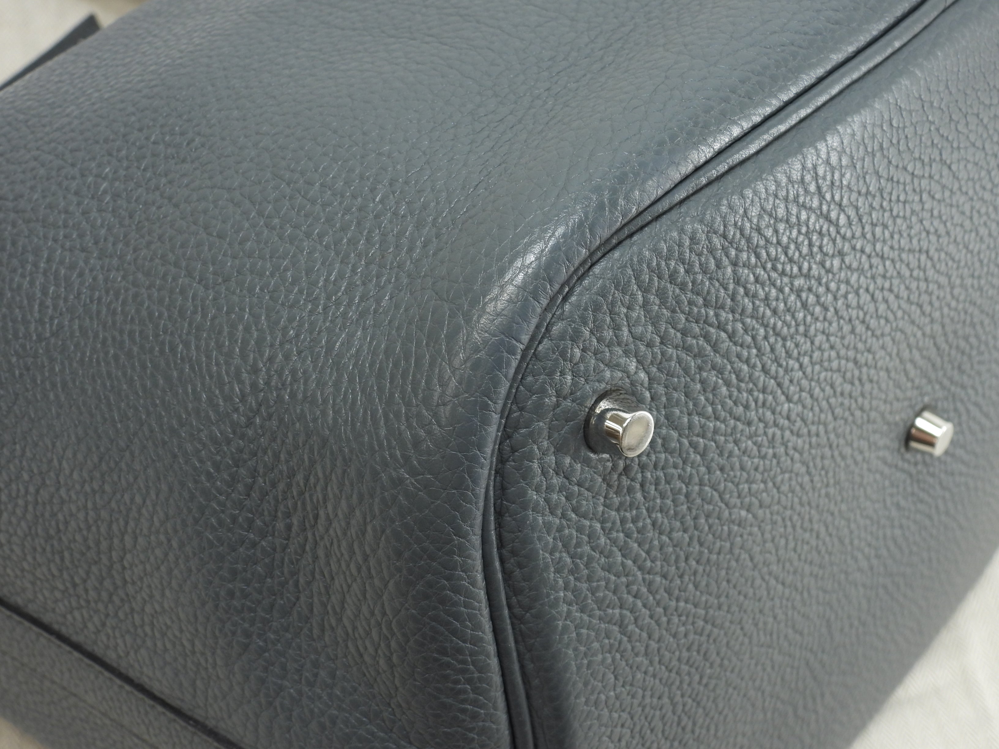 Hermès Picotin Lock GM Taurillon Clemence Bleu Orange Borsa a mano Borsa tote Ottime condizioni@T 4