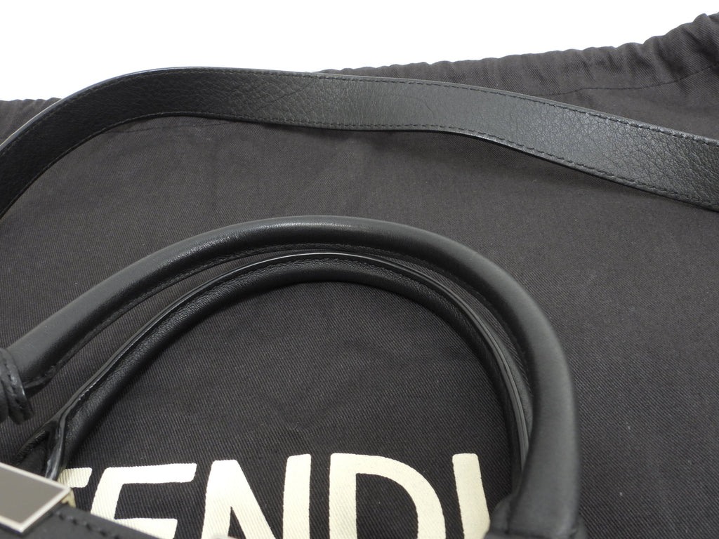 Fendi Trois Jour Borsa a mano in pelle nera con tracolla - Tote bag - Ottime condizioni @ 54