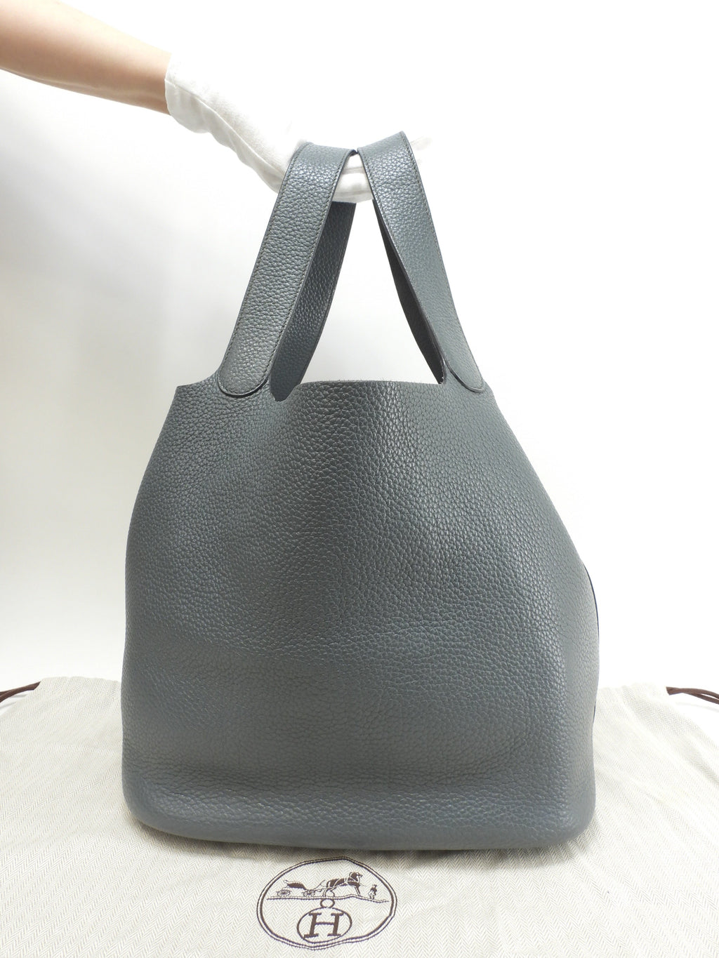 Hermès Picotin Lock GM Taurillon Clemence Bleu Orange Borsa a mano Borsa tote Ottime condizioni@T 4