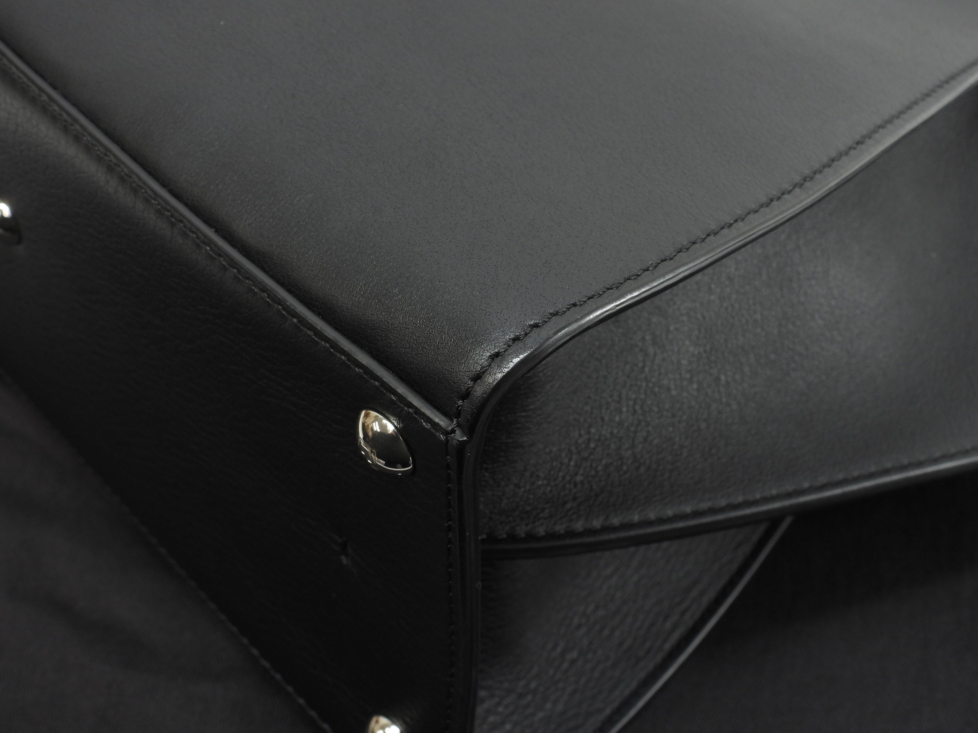 Fendi Trois Jour Borsa a mano in pelle nera con tracolla - Tote bag - Ottime condizioni @ 54