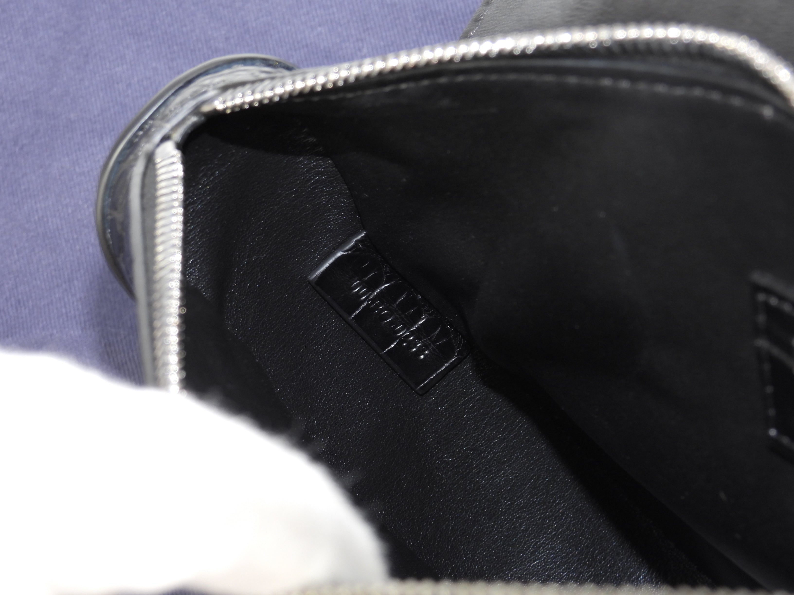 Christian Dior borsa a tracolla Saddle bag in pelle di coccodrillo nera, come nuova, @ 2