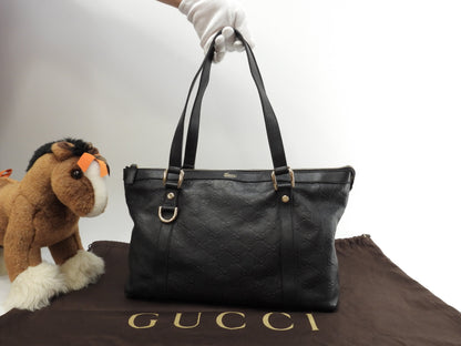 Gucci Borsa Tote in Pelle Guccissima Nera Borsa a Mano Borsa a Tracolla 141470@ 8