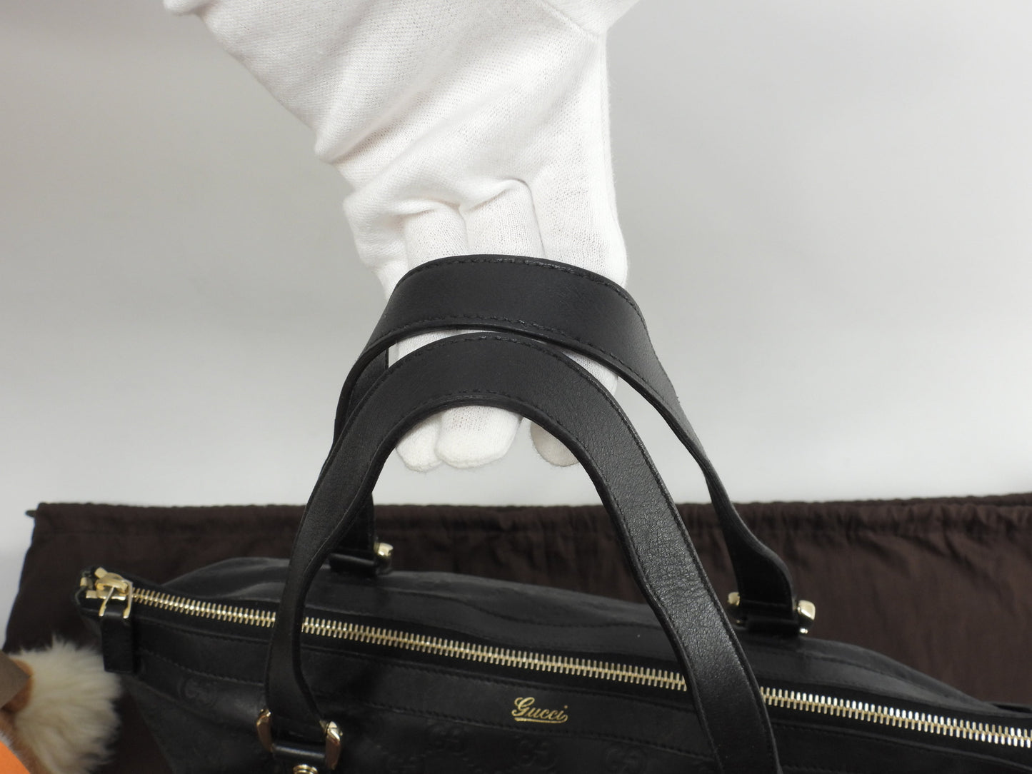 Gucci Borsa Tote in Pelle Guccissima Nera Borsa a Mano Borsa a Tracolla 141470@ 8