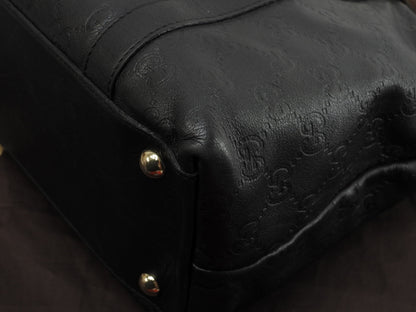 Gucci Borsa Tote in Pelle Guccissima Nera Borsa a Mano Borsa a Tracolla 141470@ 8