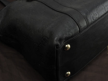 Gucci Borsa Tote in Pelle Guccissima Nera Borsa a Mano Borsa a Tracolla 141470@ 8
