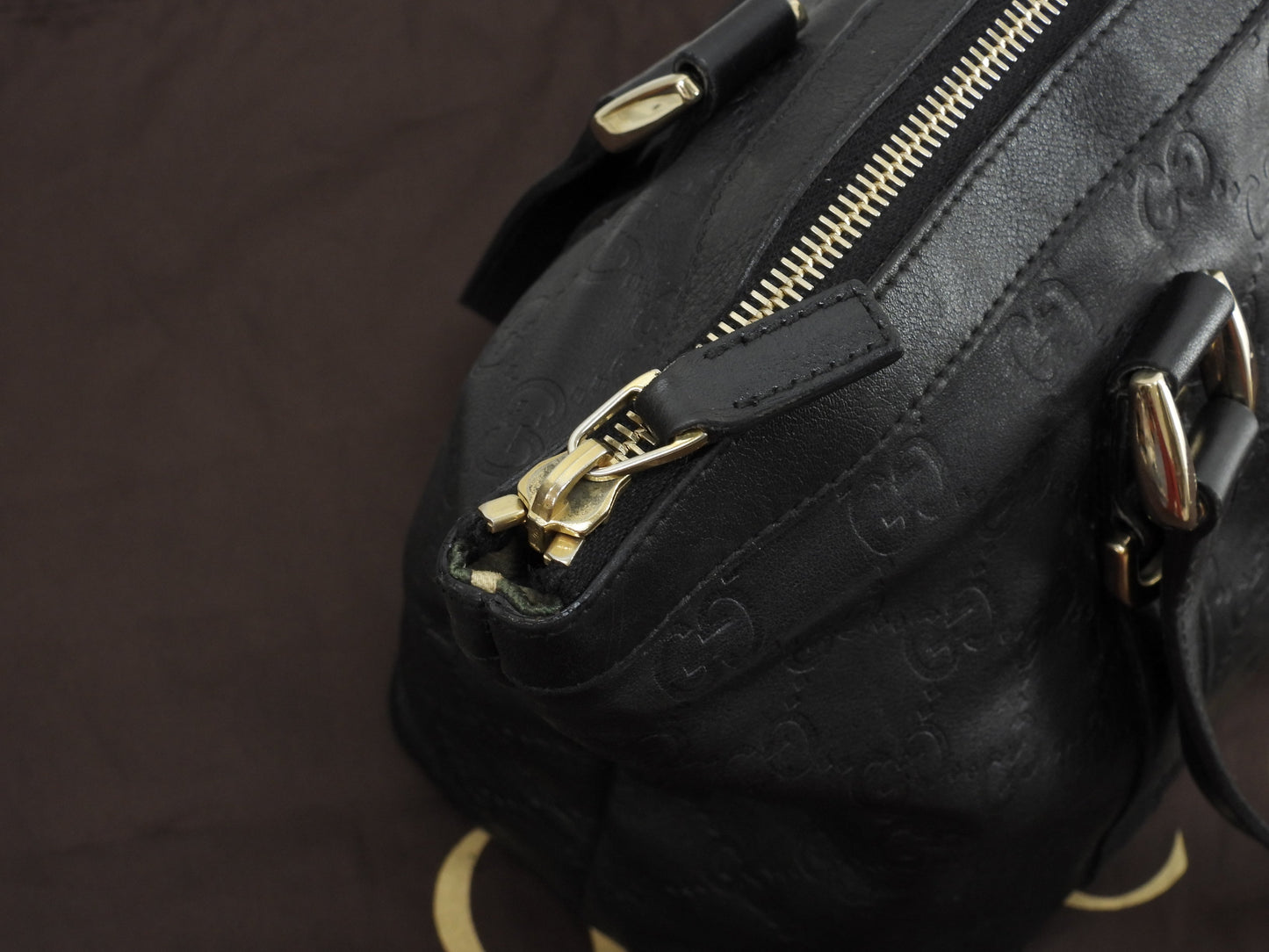 Gucci Borsa Tote in Pelle Guccissima Nera Borsa a Mano Borsa a Tracolla 141470@ 8