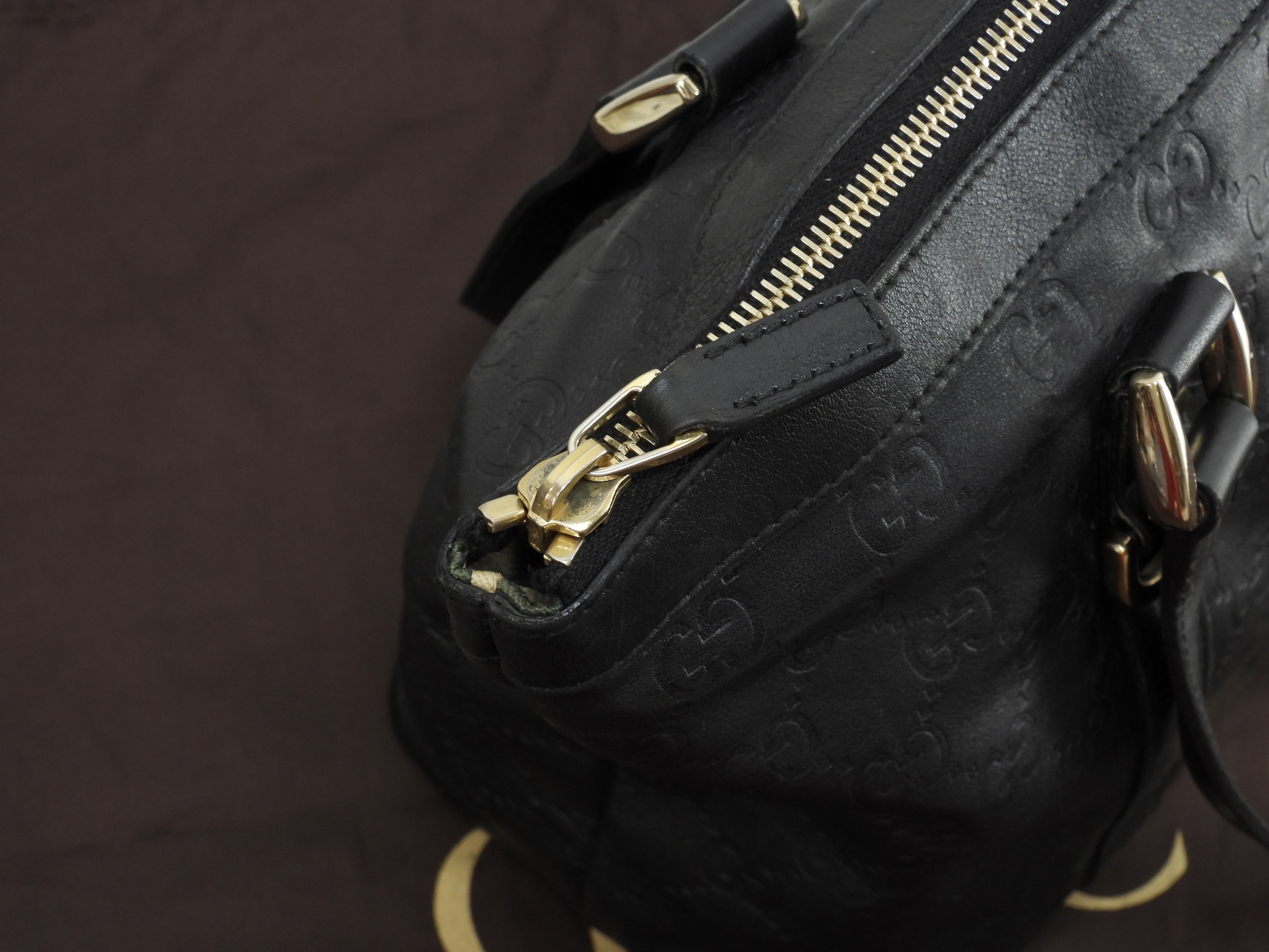 Gucci Borsa Tote in Pelle Guccissima Nera Borsa a Mano Borsa a Tracolla 141470@ 8