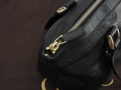 Gucci Borsa Tote in Pelle Guccissima Nera Borsa a Mano Borsa a Tracolla 141470@ 8