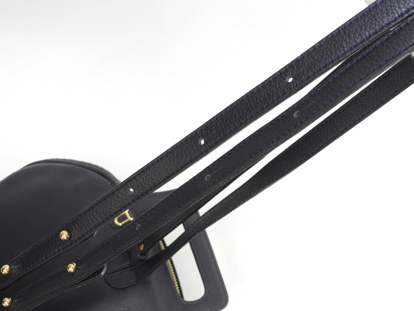 Delvaux mini zaino in pelle intrecciata blu navy vintage piccolo bellissimo zaino @ 2