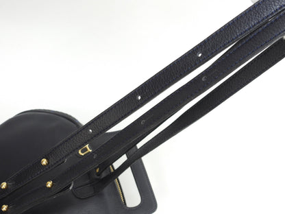 Delvaux mini zaino in pelle intrecciata blu navy vintage piccolo bellissimo zaino @ 2