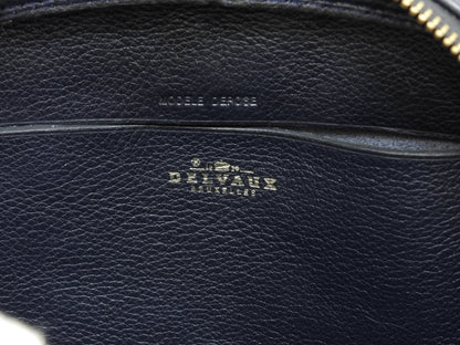 Delvaux mini zaino in pelle intrecciata blu navy vintage piccolo bellissimo zaino @ 2