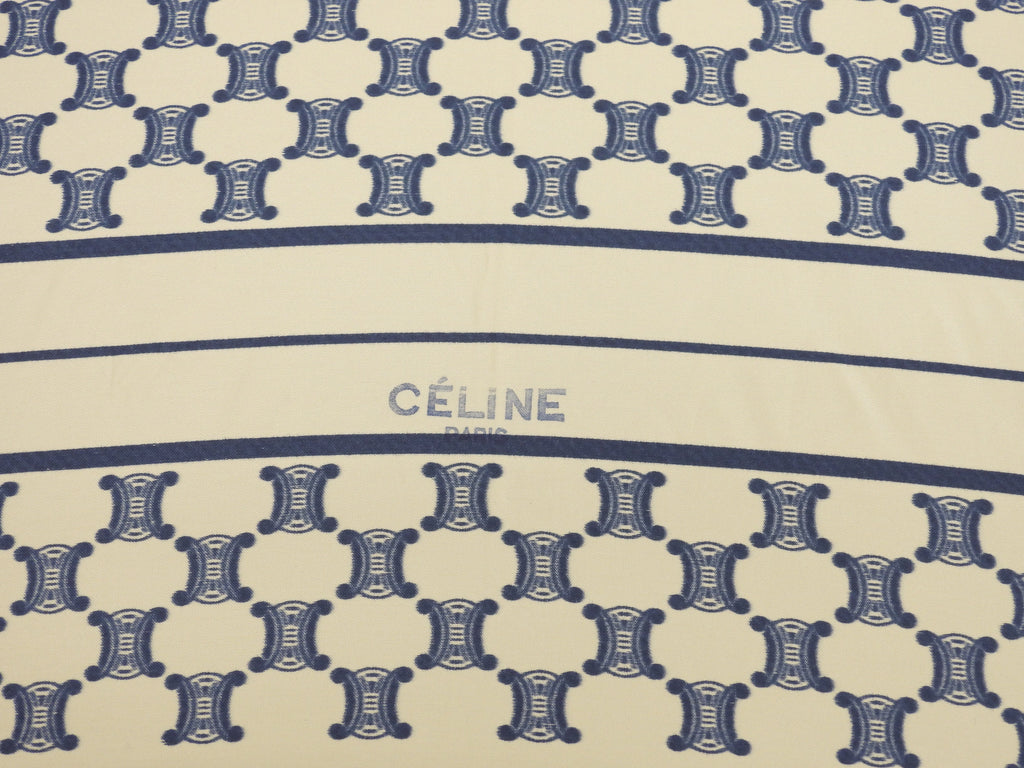 Celine Ombrello Trionfo Blu Crema Vintage@ 1
