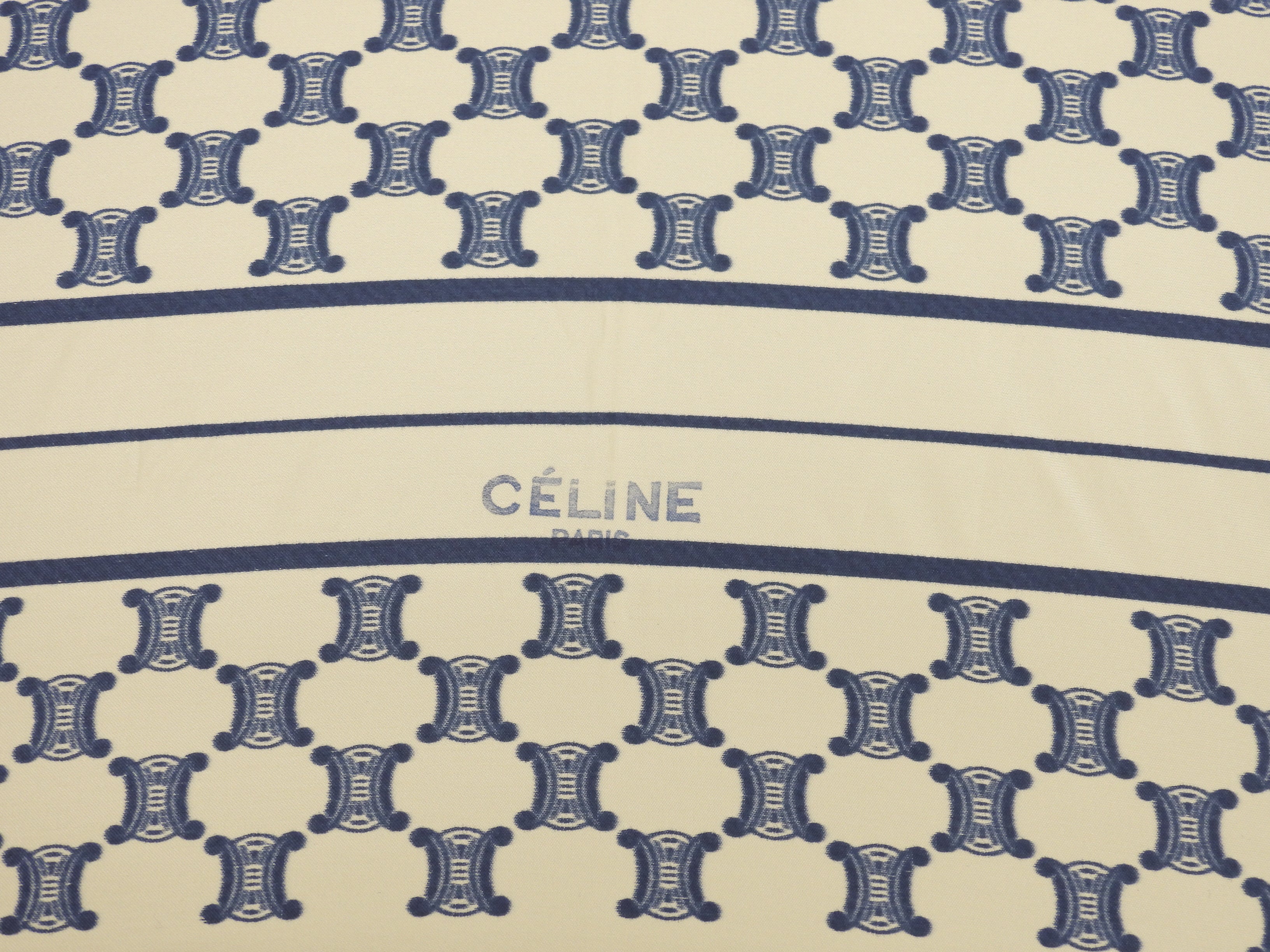 Celine Ombrello Trionfo Blu Crema Vintage@ 1