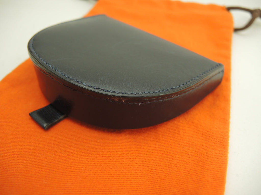 Hermès Borgogna Box Calf Indigo Blue Portamonete Coin Case@ 11