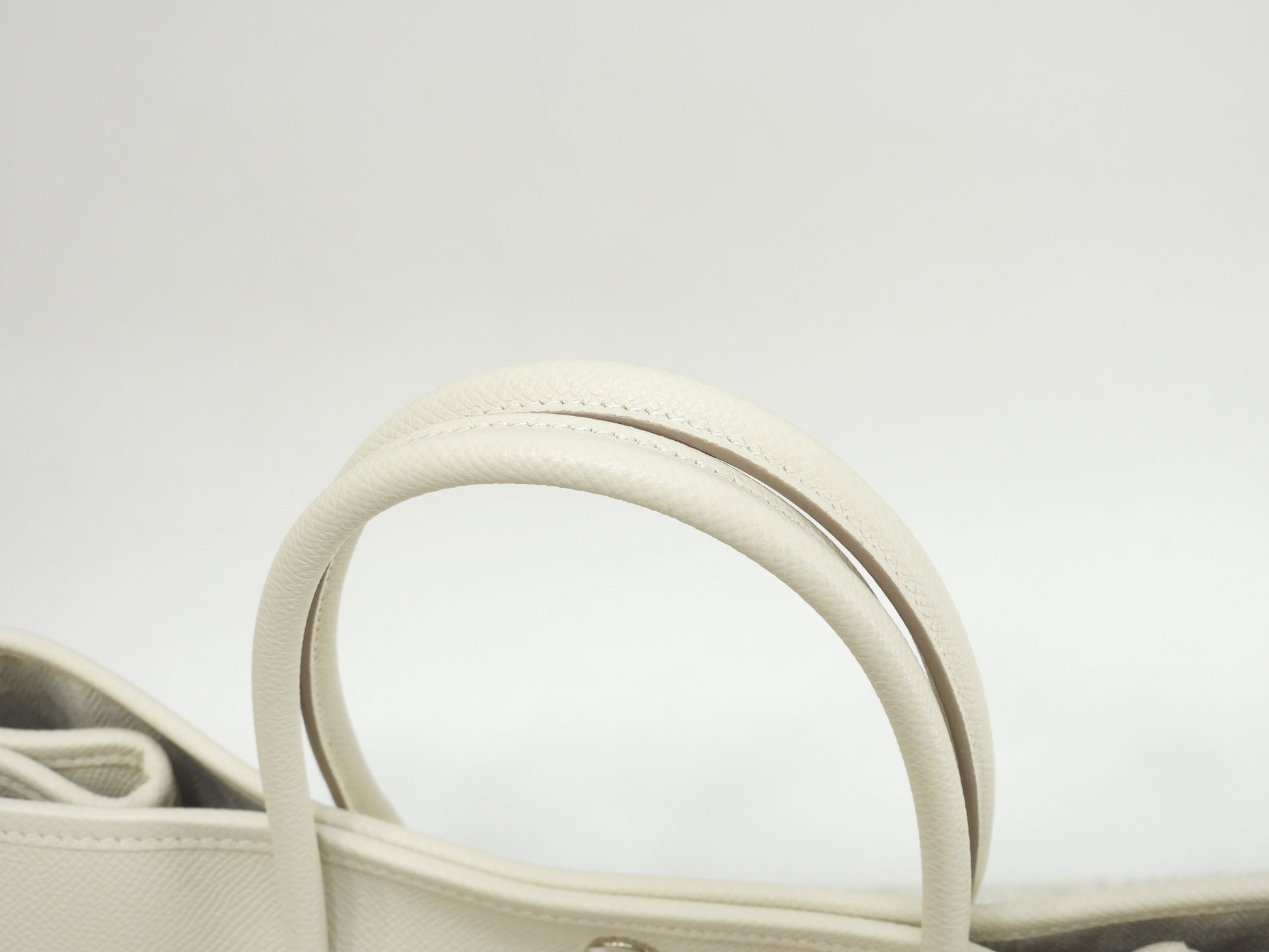 Hermès Garden Party TPM Epsom Craie Borsa a mano Shopper Mai Usata @A 8